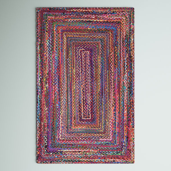 Zipcode Design™ Waterford Handmade Braided Cotton Multicolor Rug